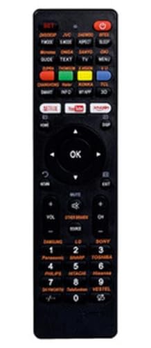 Mando a Distancia Universal preprogramado, Compatible con múltiples Dispositivos, fácil de Usar, Ideal para controlar televisores y Reproductores.