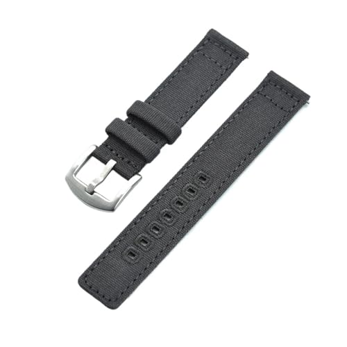 Bracelet montre nylon 22mm vert résistant à l'eau pour homme