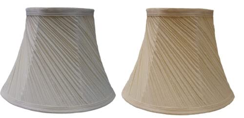 Classic Style Swirl Pleated Champagne Grey Table Lamp Shade Ceiling Light Shade (10 Inch, Grey)