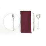 Randall Waffle Stripe Napkin Set of 4 (19“×19"), Solid Washable for Christmas Dining, Wedding or Par
