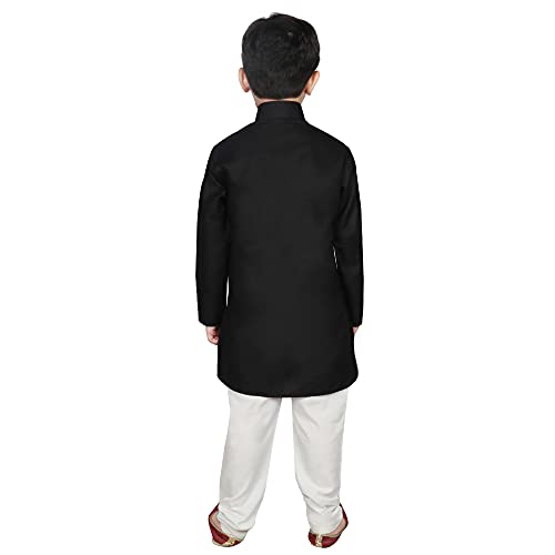 Image of SG YUVRAJ Raw Silk Kurta Set for Boys