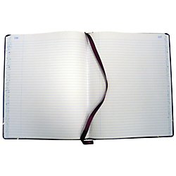 Boorum & Pease 38150R Record/Account Book, Record Rule, Black/Red, 150 Pages, 9 5/8 x 7 5/8