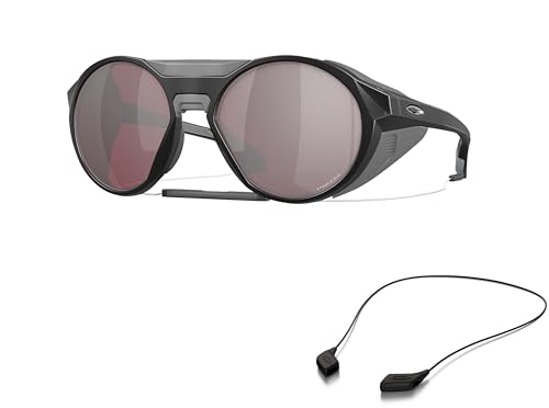Oakley OO9440 Sunglasses Bundle: OO 9440 944001 Clifden Matte Black Prizm Snow and Large Black leash Accessory kit2