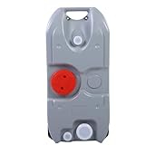 NOENNULL Tragbarer 10,6-Gallonen-Abwassertank für Wohnmobile, Großer Tragbarer Wassertank mit Rädern, Metallgriff, Schlauch und Wasserhahn – Ideal für Picknicks, Wanderungen und Camping.