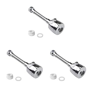 Qerwsdty 3er-Set Edelstahl Wasserhahn-Sprüher 5008