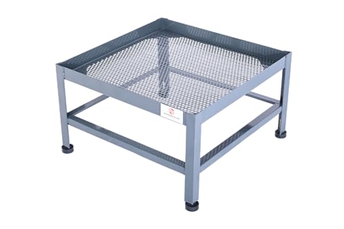 Image of Heavy Duty (Without Wheels) Metal Top Load Washing Machine Stand (Height 12 INCH) - Suitable for LG, Samsung, haier,voltas,(6kg to 6.5kg,) (Stand Size 21 x 21)