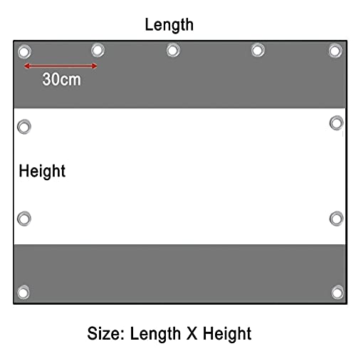 WZYJLyds Pergola Curtain Transparent PVC Terrace tarp Cold Protection Windshield with Eyelets 650g/㎡ for Outdoor, Garden, Farm - Image 6