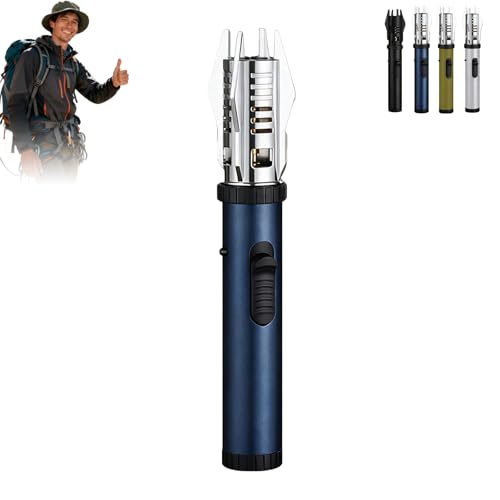 Encendedor Outdoor resistente al viento azul miniatura 1