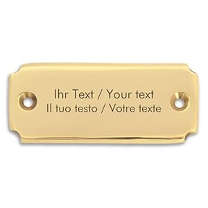 Kopierladen Karnath Türschild MS-FormP-62x25 Messing