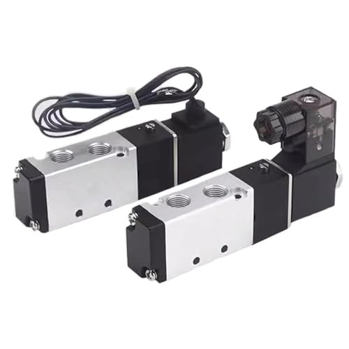 Válvula solenoide 4V110-06 de 5 vías y conector neumático de 4mm AC110V para control de aire 2