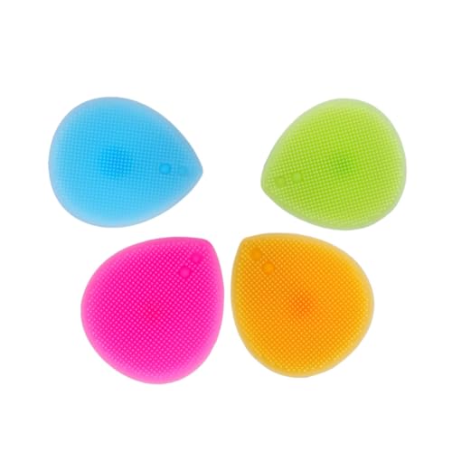 HOMOCONO Cepillo Facial de Silicona con Ventosa 4piezas, Depurador Facial Manual Sanitario, Adecuado para Todo Tipo de Piel y Uso en Cuerpo y Frutas Color Aleatorio