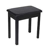 Taburete de piano de madera para un solo usuario, marco de madera maciza resistente, duradero, fácil de limpiar, perfecto para práctica y actuación