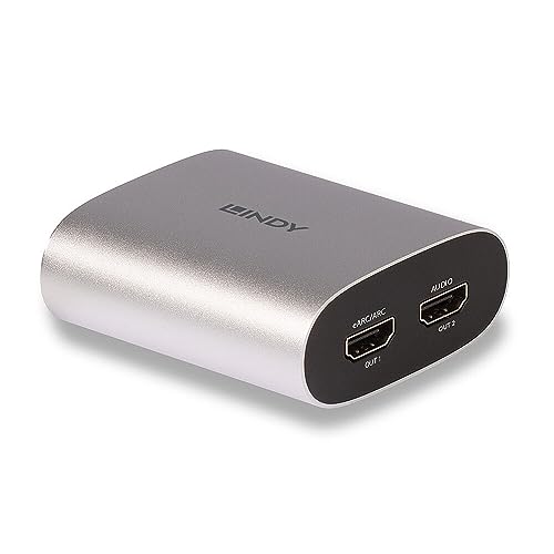 LINDY 4K60 HDMI eARC Extractor, Audio Extractor, HDMI 2.0, HDCP 2.3, 18Gbit/s, HDR10+, Dolby Vision, Dolby Atmos, 5.1/7.1 Audio - Image 4