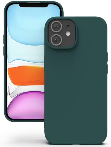 YATWIN Hülle für iPhone 11, Silikon Handyhülle mit Futter, 1mm Kamera und Displayschutz, Dünn & Leicht, Anti Kratzer Case, Grün