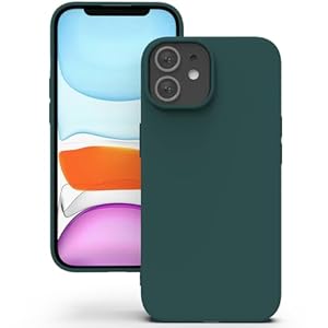 YATWIN Silicone Case for iPhone 11, Soft-Touch, Shockproof, DustProof, Antiskid Full Body Armour Phone Cover for Apple iPhone 11 – Dark Green