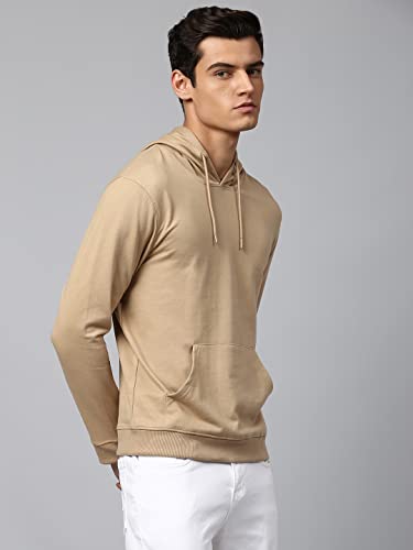 Image of Dennis Lingo Men's Cotton Blend Full Sleeves Graphic Hooded Sweatshirt - Regular-Fit and Lightweight, Casual Winterwear for Men