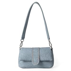 CRGANGZY Denim Hellblaue Umhängetasche