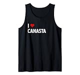 Tarjetas Canasta I Love Canasta Juegos de Cartas Rummy Jugador de Juego de Cartas Camiseta sin Mangas