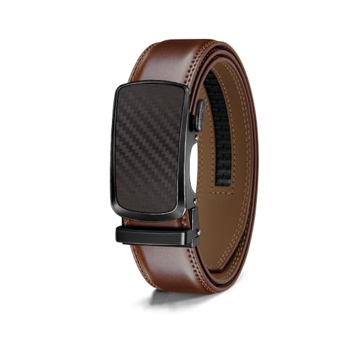 Men's Ratchet Belt Click Leather Belt Adjustable for Men Gift 1 3/8-Cut for Perfect Fit2