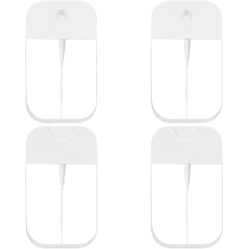 4 PCS Clear Spray Bottles, Portable Card Spray Bottles, 50 ML Refillable Plastic Perfume Atomizer Vials, Suitable Perfume, moisturizing water, hand sanitizer