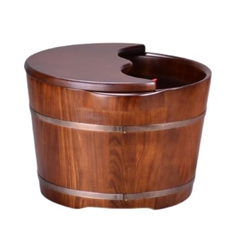 Bañera de pies de madera con tapa para spa y cuidado