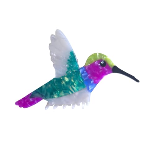 Cute Hummingbird Hair Clips,Funny Acetate Bird Claw Clip,Birds Claw Clip for Women,Green
