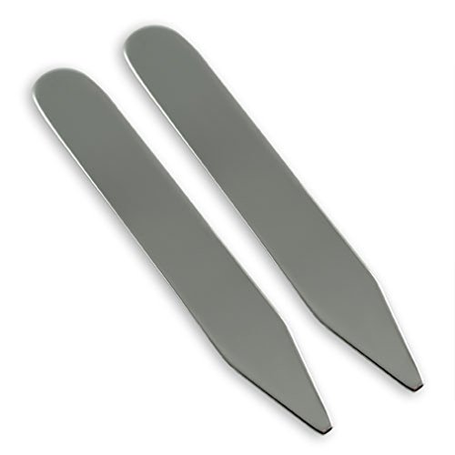 Raidisseurs collier plaqué argent rigides pour chemise homme de qualité