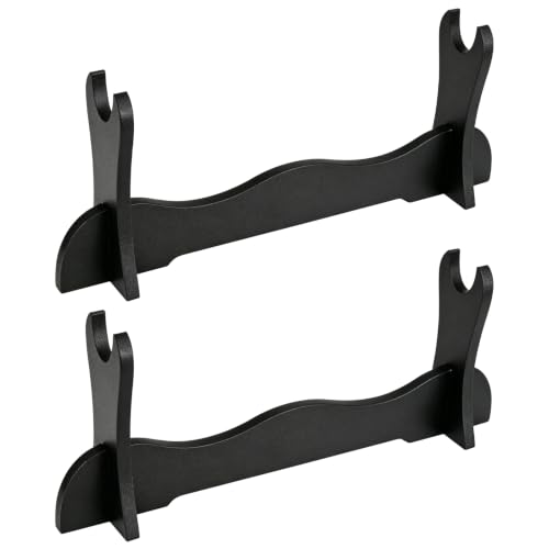 HO-SFSM Lot de 2 supports d'épée Katana | Support d'épée de samouraï, support d'épée de samouraï pour couteau, dagge à la maison ou au bureau