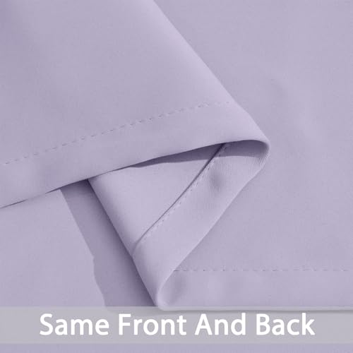 Yakamok Blackout Curtains Room Darkening Thermal Insulated Window Panels,Solid Grommet Top Drapes for Bedroom/Living Room(42Wx72L, Lilac, 2 Panels)