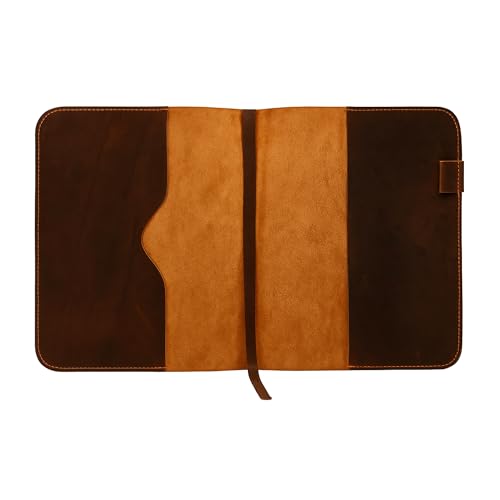 CestAntiQ Brown Leather Journal Cover XXL – Refillable Notebook Cover 8.5 x 11, Handmade Executive Writing Padfolio, Compatible with Moleskine XXL Leuchtturm1917 XXL Mead Five Star