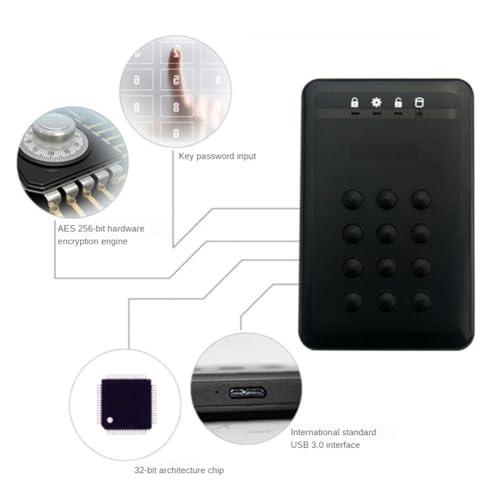 Boîtier de disque dur crypté au format 2.5 pouces compact - 3