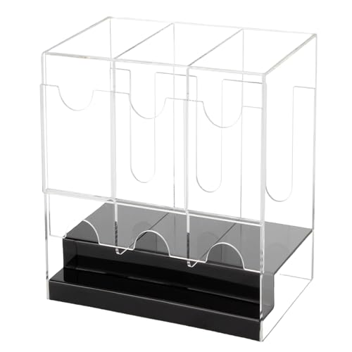 Organizador acrílico de 3 ranuras caja transparente de metacrilato para oficina y hogar 2