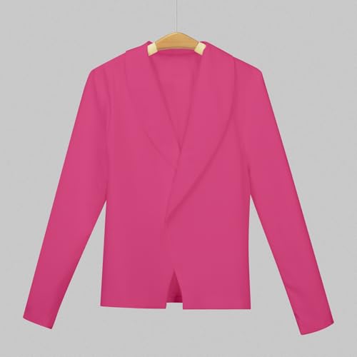 Breathable Blazer Girls' Long Sleeve Lapel Collar Jacket Open Front Casual & Formal Wear with Inner Pocket Kid Fashion2