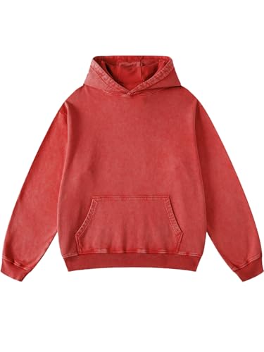 Mens Acid Wash Hoodie Vintage Casual Streetwear Overasized Hoodies Unisex Pullover Heavyweight Hooded Sweatshirt H0211