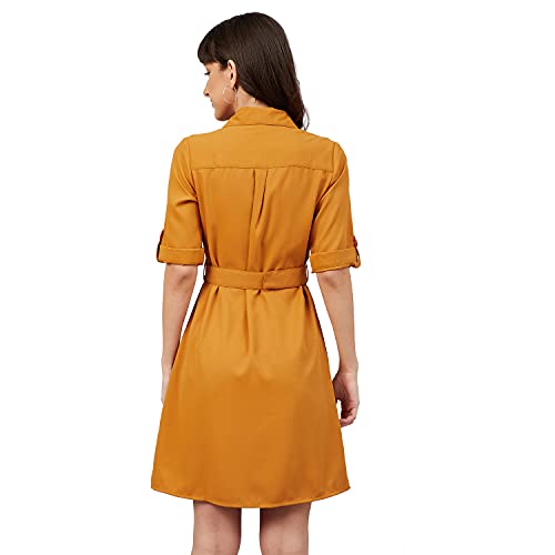 Image of Rare Women's Polyester A-Line Above The Knee Casual Dress