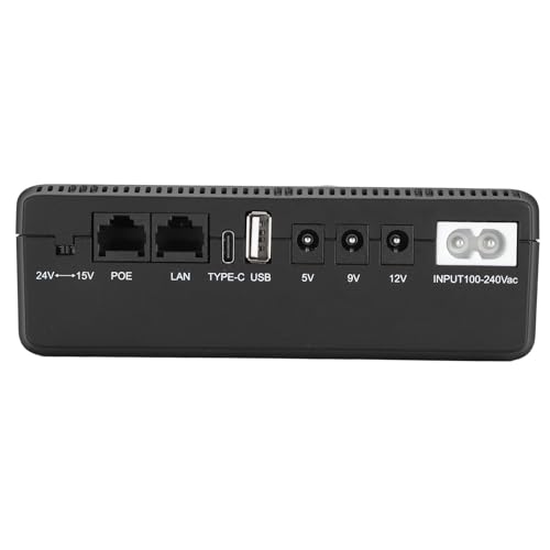 10400-mAh-USV-Batterie-Backup-Netzteil mit Hoher Kapazität und Zwei Eingangsoptionen, Großem Spannungsausgang, Intelligenter Sicherheit für das Kamera-Router-Modem und