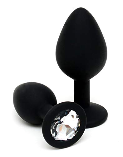 Rimba Latex Play Buttplug Duo Set Noir Ø 2.8 x 7.2/Ø 3.8 x 8 cm