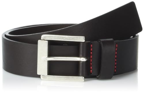 HUGO mens Gaston Square Buckle Leather Belt