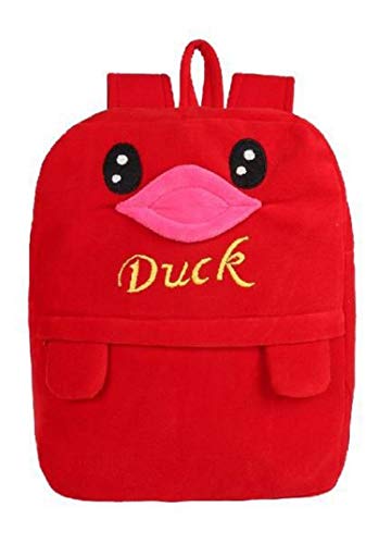 Image of blue tree Cute Boy's and Girl's Plush Bag Medium Quality Full Embroidery Designs Mini Travel Backpack Mango (Mango-Red Duck)