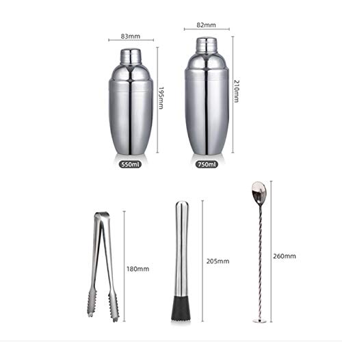 Kit Bartender 22 Piezas Coctelera y Herramientas Bar miniatura 6