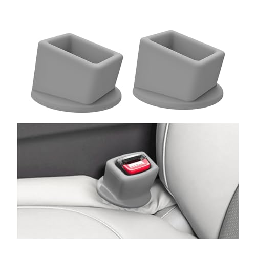 Image of Bittwee Seat Belt Buckle Holder Car Seatbelt Fixer, Grey | Silicone construction, soft contact feel, anti-slip surface, easy daily access, auto accessories