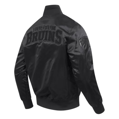Image of Pro Standard NHL mens Mens Nhl Classic Triple Black Satin Jacket