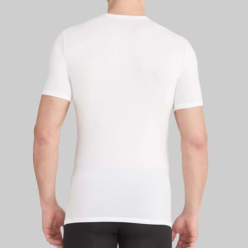 Tommy John Men's Supima Cool Cotton 2.0 High V Neck T-Shirt, Stay Tuck Design, Soft Stretch Fabric, Short Sleeve Comfort Fit3