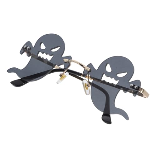 BESPORTBLE 1 Pair Rimless Ghost Shape Sunglasses for Men Women Party Eyewear UV Protection Fun Whimsical Design for Events for Festivals and Gatherings