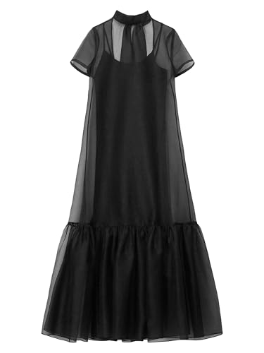knee length dresses for ladies STAUD, Wylie Maxi Dress in Black, Size 8