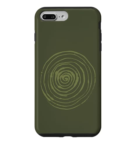 Grunge Spiral Abstract Nature Vintage y2k Earthy Green �X�}�z�P�[�X iPhone 7 Plus/8 Plus �p