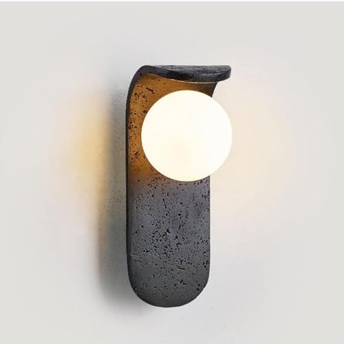 Lista de Lámparas con luz natural Top 10. 43 Moderna Aplique de pared de estilo japonés wabi-sabi,Regulable lámpara de pared retro con pantalla de piedra natural,Luz de pared de dormitorio con base G9,Para...