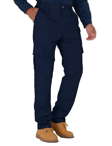 Ubon FR Pants for Men Flame Resistant Cargo Pants 9 oz FRC Pants Elastic Waist Fire Retardant Work Pants with 7 Pockets2
