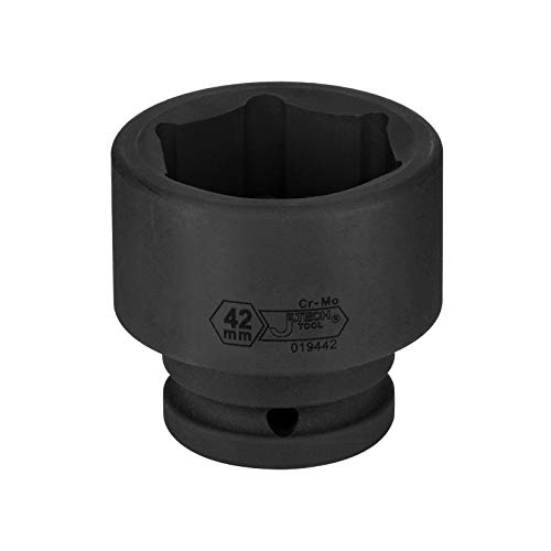 Image of Jetech 3 /4 Inch Drive 42mm Standard Impact Socket, Metric, Chrome Molybdenum Alloy Steel (Cr-Mo), Heat Treated, 6-Point Design for Heavy-Duty Automotive & Industrial Use