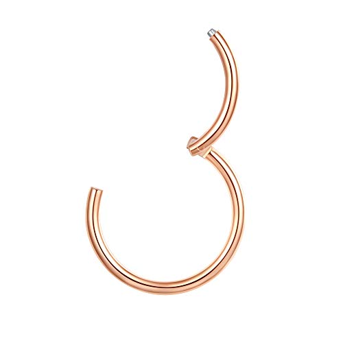 ORANGELOVE Nose Rings 18 Gauge Rose Gold Nose Ring Hoop 18g Cartilage Earring